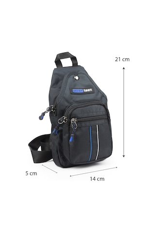 İmaks Küçük Boy Çokgözlü Günlük Çapraz Göğüs El Ve Omuz Çantası Unisex Body Bag Siyah 955 Siyah - Mavi