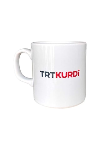 Kurdi Logolu Beyaz Kupa Açık Ahşap