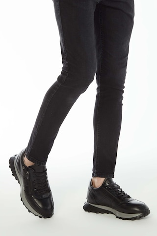 Tamer Tanca Erkek Hakiki Deri Siyah Sneakers & Spor Ayakkabı 383 5454 Erk Ayk Y23 Sıyah Dr/sıyah Siyah