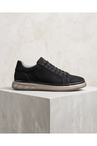2274-zanelle Hakiki Full Duble Deri Üst Kalite Premıum Erkek Sneaker Ayakkabı Siyah-siyah