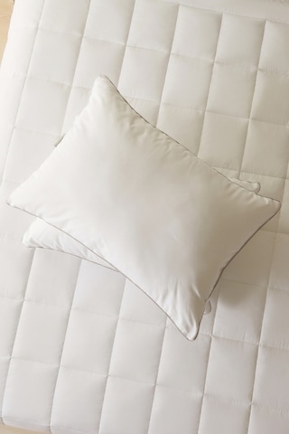 Ocean Home Textile 2'li Pamuklu Saten Biyeli Mikrojel Yastık Seti 50 X 70 Cm Beyaz