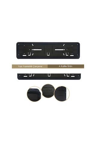 Takmatik Siyah Geniş Çıtalı Oto Plakalık 1 Adet