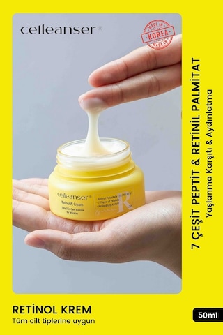 7 Çeşit Peptit & Retinil Palmitat İçeren Ve Aydınlatıcı Retinol Krem