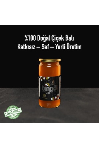 Bingöl Süzme Çiçek Balı Cam Kavanoz Naturel 650 G