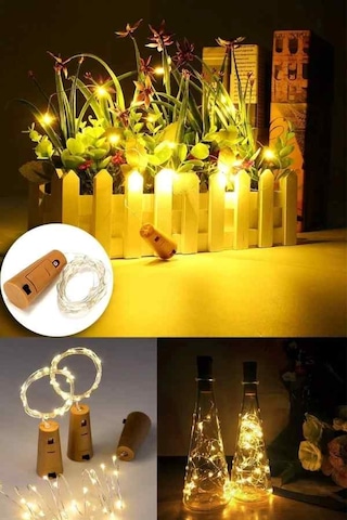 Kulvaravm 5 Adet Mantar Tıpalı Peri Led Işık 2 Metre Günışığı Gün Işığı