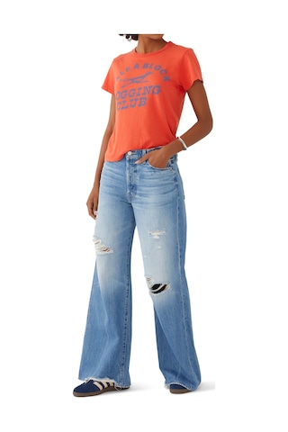Mother Denim Şık Ve Rahat Geniş Paça Kot Pantolon Mavi