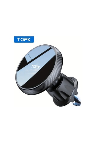 Xuweiwei Topk Manyetik Araç Telefon Tutucu Siyah İphone 15 14 13 12 Pro Max Plus Uyumlu Tek Elle Kullanım Metal Kancalı Dayanıklı Abs Su Geçirmez