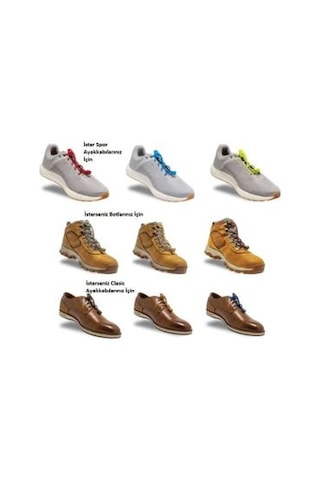 Magic Locks Yuvarlak Akıllı Bağcık-Siyah Siyah