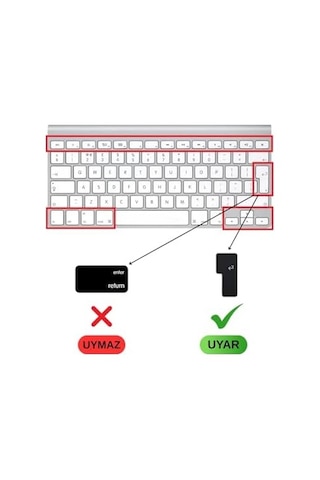 Apple Magic Keyboard A1314 A1243 Türkçe Q Uyumlu Klavye Koruyucu Uk İngilizce Iso Ters L Enter Silikon Kaplama Ultra İnce Kaymaz Toz Ve Sıvı Koruma Keyboard Cover Siyah
