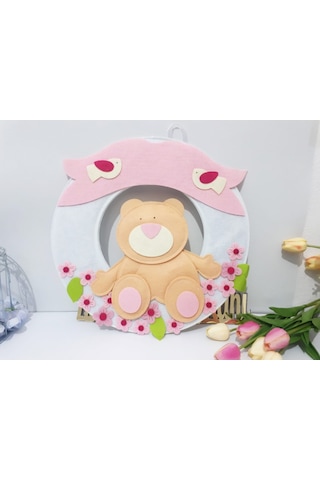 Ayıcıklı Keçe Bebek Odası Kapı Süsü Çok Renkli