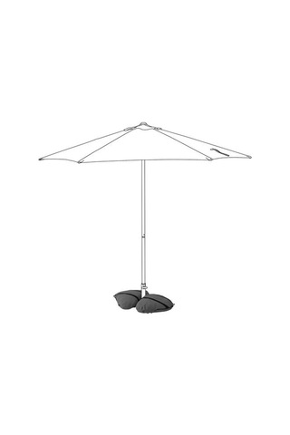 Ikea Iggön Güneş Şemsiyesi Tabanı, Koyu Gri, 60x60 Cm