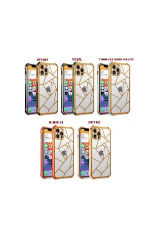 Apple Uyumlu iPhone 13 Elektro Lazer - Süper Darbe Emici - Kamera Korumalı Lüks Lazer Kılıf Arka Kapak Turkuaz