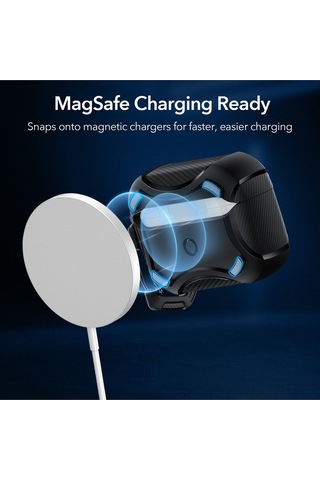 Apple AirPods Uyumlu Pro / Pro 2 Kılıf - Cyber Armor Tough Halolock Magsafe Kılıf