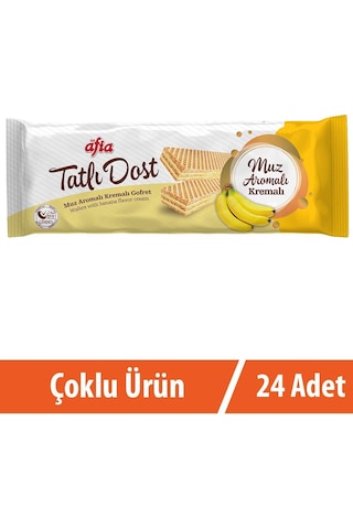 Afia Tatlı Dost Muz Kremalı Gofret 24 x 140 G Afia Tatlı Dost Muz Kremalı Gofret 24 x 140 G