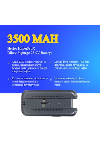 Heifer Hyperprox Dikey Süpürge 3500 Mah Batarya