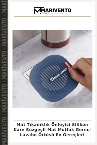 Mat Tıkanıklık Önleyici Silikon Kare Süzgeçli Mat Mutfak Gereci Lavabo Örtüsü Ev Gereçleri Mat Siyah