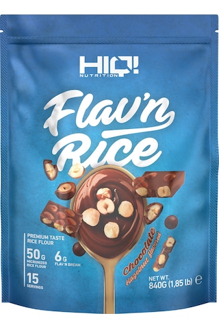 Hıq Flav'n Rice 840g Chocolate Hazelnut Flavored