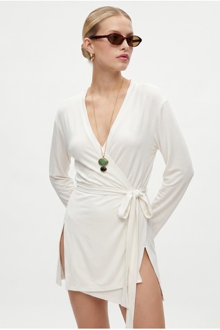 Ritnice Kadın Briana Ultra Soft Ekru Kimono