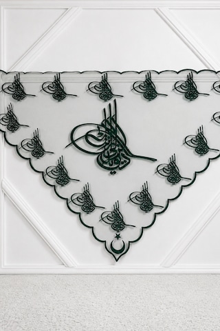 Azra Kına Yeşil Tuğralı Ayyıldızlı Asker Damat Sağdıç Kına Omuz Örtüsü, Kına Örtüsü, Damat Örtüsü Şalı, Söz Nişan Düğün Kına Gecesi Örtüsü