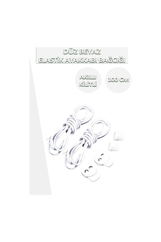 Lucky Akıllı Kilitli Elastik Düz Ayakkabı Bağcık 100 Cm 001