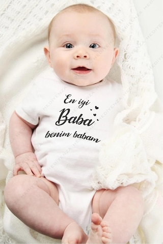 Hediyenza En İyi Baba Benim Babam Özel Tasarım Bebek Zıbın Pamuklu Çıtçıtlı Body Beyaz Hediyenza En İyi Baba Benim Babam Özel Tasarım Bebek Zıbın Pamuklu Çıtçıtlı Body Beyaz