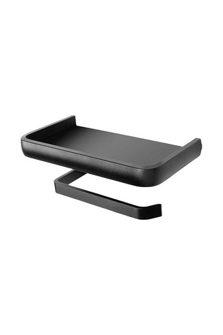 Duvara Monte Tuvalet Kağıdı Rulo Tutucu Tepsi Uzay Ile Alüminyum Tek Rulo Doku Tutucu Mutfak Banyo Aksesuarları Kağıt Tutucular 16.5 x 12.2 x 11.2 CM