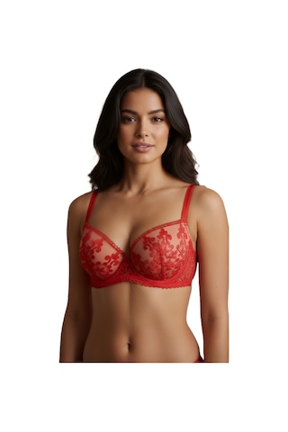 Donlaritta Kırmızı Dolgulu Desenli Push Up Destekli Sütyen 70b - 75b - 80b