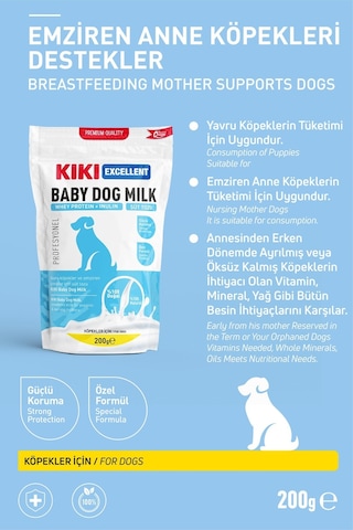 Kıkı Excellent Köpek Süt Tozu Whey Protein + İnülin 200 G