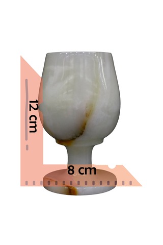 Doğal Oniks Taş Kadeh El Yapımı Şık Dekor & Sunum Ürünü