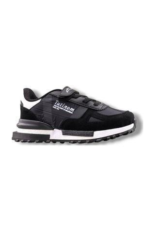 Tutinom 807-26 Anatomik Paraşüt Kumaş Çocuk Sneaker Siyah Beyaz 31-35 Siyah
