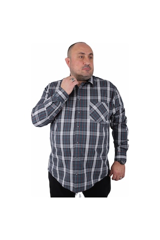 Starbattal Büyük Beden Erkek Gömlek Line Square 23366 NEFTI