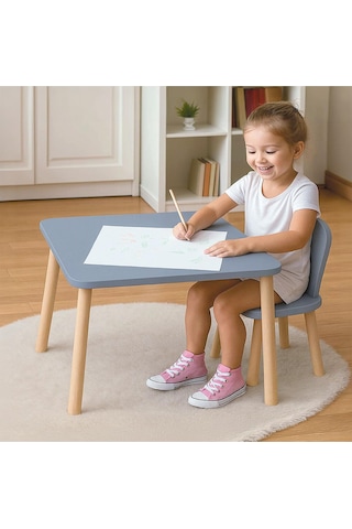 Bee Smart Gri Naturel 1 Sandalyeli Set - Standart Diğer