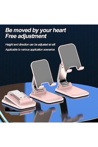 Yeni Masaüstü Cep Telefonu Tutucusu - Katlanabilir Kaldırma Cep Telefonu Canlı Standı Beyaz Çok Renkli