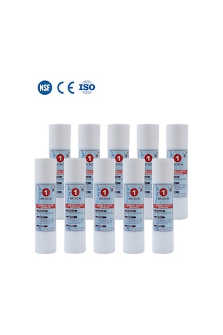 WaterMelon Açık Kasa Su Arıtma Cihazı 1 Mikron Sediment Spun Filtre 10 Adet