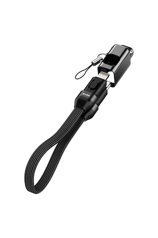 S-link Armor Cl-020 30w 20 Cm Type-c To Lightning Pd Örgülü Metal Başlıklı Siyah Hızlı Şarj Kablosu 1