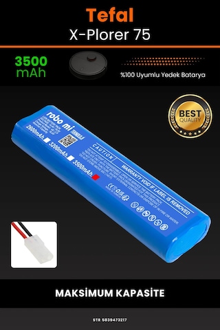 Tefal X-plorer Serie 75 3500mAh Robot Süpürge Bataryası