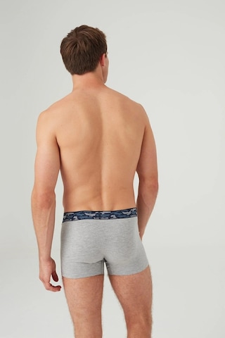 U.S. Polo Assn. Erkek Gri Melanj - Lacivert 2 Li Boxer 80357 Gri Melanj - Lacivert