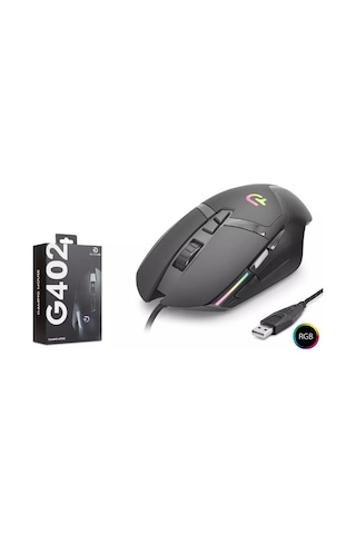 Nodar G402 Rgb Kablolu Gaming Mouse 7200 Dpı 1000hz 7 Tuş Siyah G402 Nodar G402 Rgb Kablolu Gaming Mouse 7200 Dpı 1000hz 7 Tuş Siyah G402