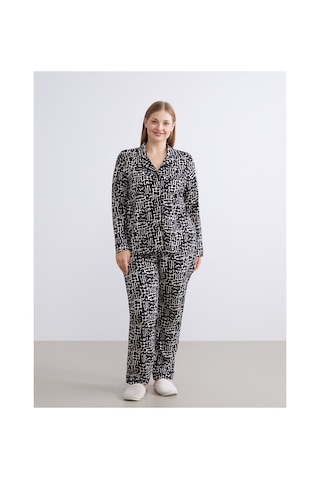 Lcw Dream Pembe Gömlek Yaka Leopar Desenli Kadın Pijama Takımı
