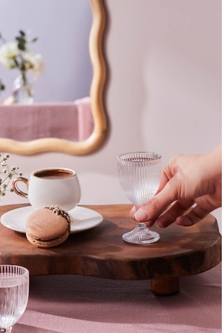 Karaca  Rocco 6 lı Kahve Yanı Bardağı Platin