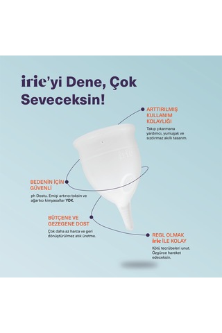 Irie Adet Kabı Menstrual Cup 2'li Paket (Small + Regular)