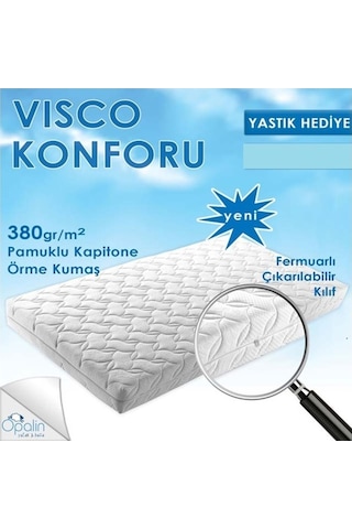 Uzunbebe 160X200 Opalin Visco Cotton Ortopedik Yatak 160*200 Visco Coton