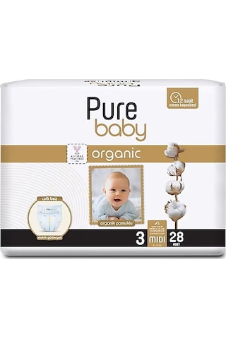 Pure Baby Bebek Bezi 3 Beden 4-10 Kg 84 Adet Aylık Fırsat Pk 3 Numara
