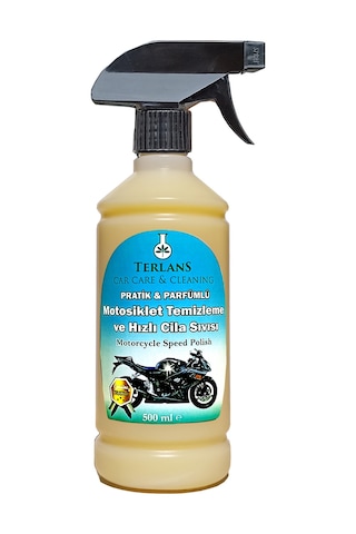 Terlans Motosiklet Hızlı Cila Temizlik Boya Koruma+Mikrofiber Bez