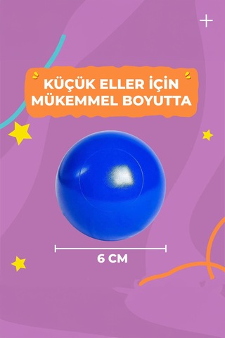 Havuz Topu - Şişme Oyun Havuz Topları 6 Cm 100 Adet - File, Havuz Topu Seti