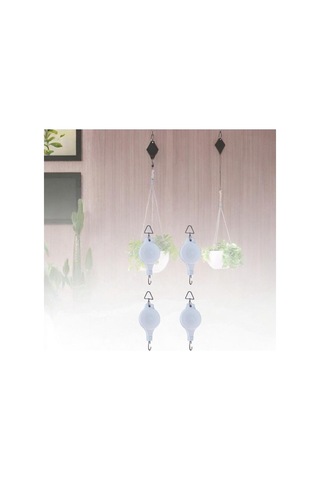 Pazly Suntek Sepeti Makaralı Çiçeklik Beyaz Askılı 4 Adet Xb