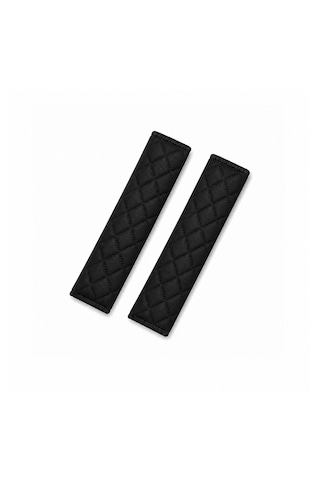 Microcase Kapitone Desen Emniyet Kemeri Ve Askılık Omuzluk Kılıfı Yumuşak Elyaf Dolgu Malzeme Cırtlı Tasarım Siyah 2 Adet 70 Cm Al5670