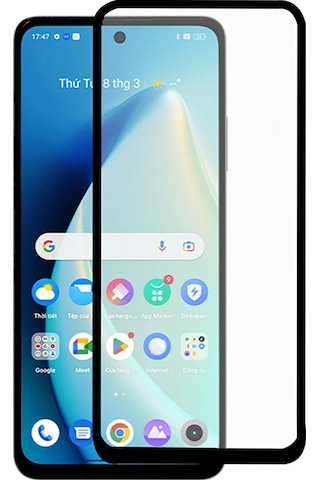 Realme C53 Tam Kaplayan Çerçeveli Tempered Ekran Koruyucu Al3276