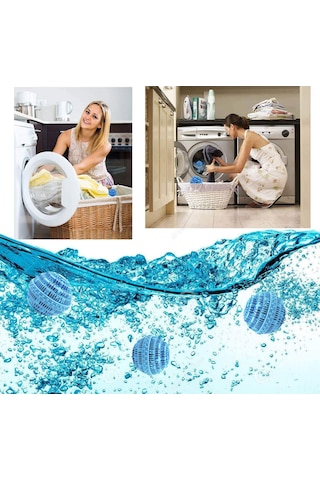 Yunboo Eko Seramik Toplu Sebs Temizleme Topları: Negatif İyonlu Çamaşır Çabuk Temizleyici Ve Tüyleri Toplayıcı Mavi