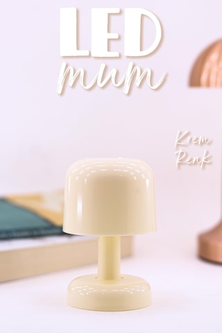 Led Mum İskandinav Tip Pil Dahil Dumansız Alev Ledli Yapay Dekoratif Mum Dekor Işığı Krem Pt427 Krem